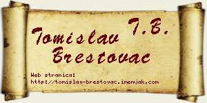 Tomislav Brestovac vizit kartica